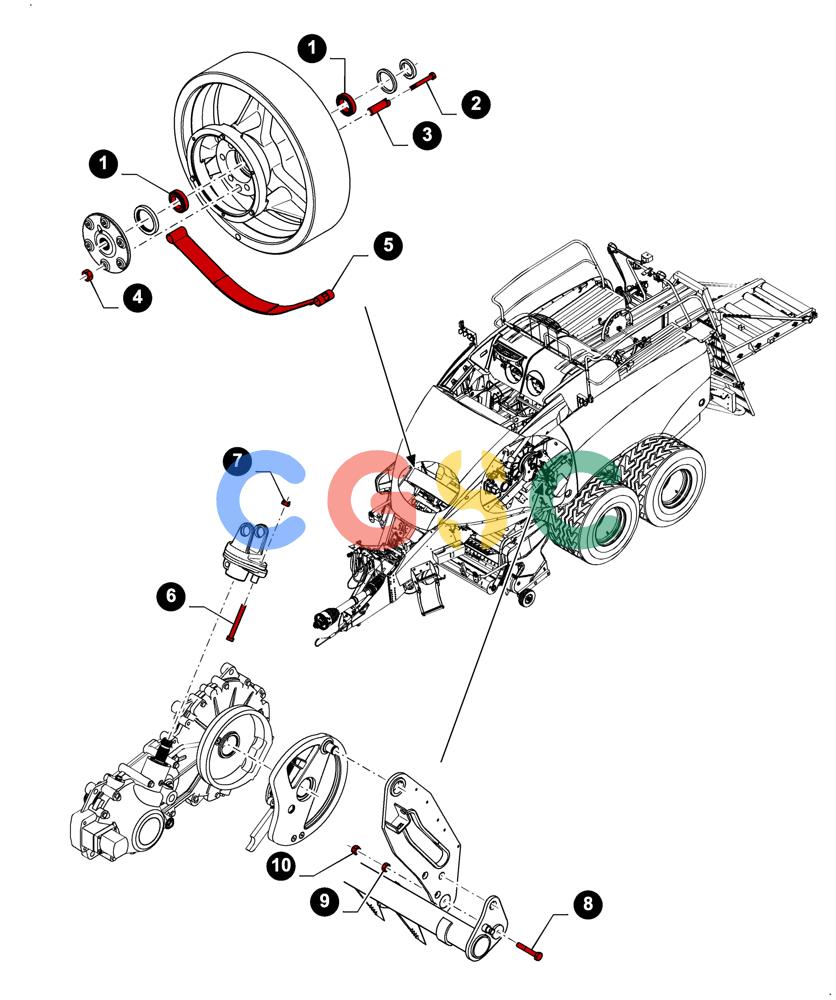 凯斯零件查询(LB434S XL) - BALER (11/16-) (05.100.04[01]) - MAINTENANCE PARTS, FLYWHEEL & SHEAR BOLTS Case Agriculture