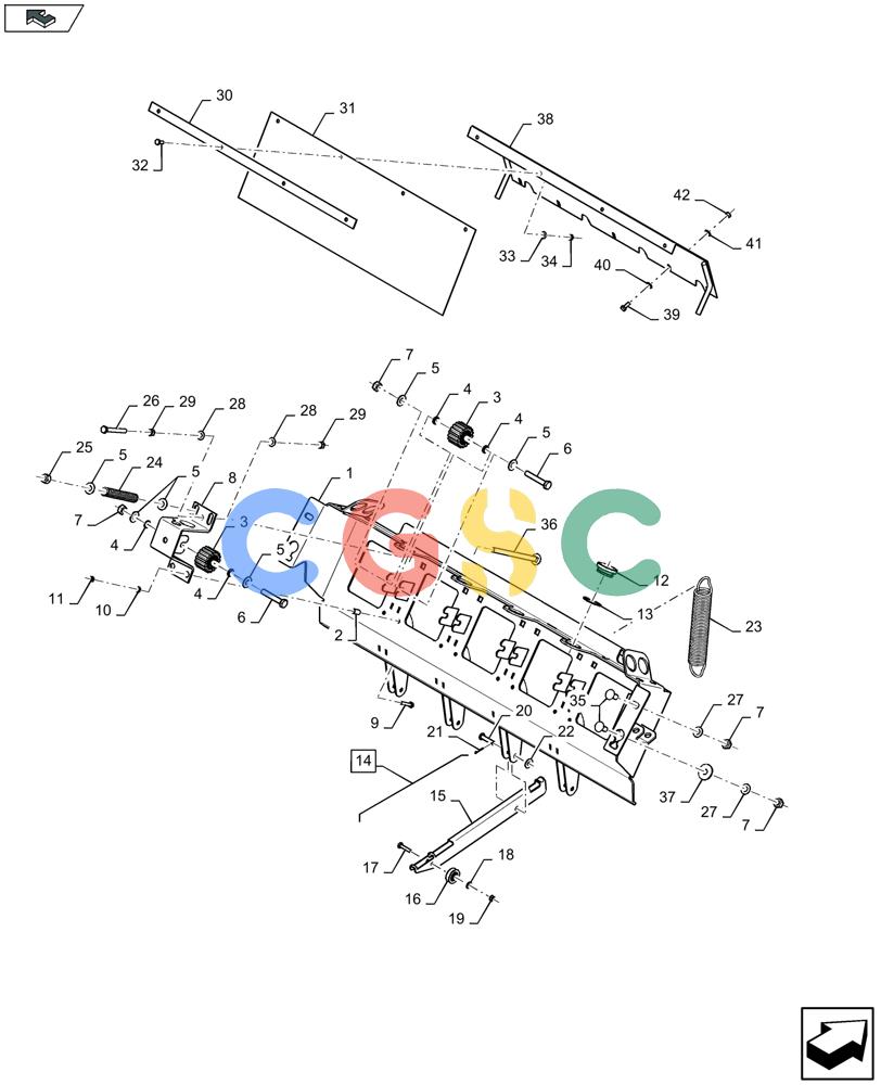 凯斯零件查询(LB434R) - BALER (9/12-) (68.150.050) - LOWER TWINE TENSIONERS, SINGLE AXLE Case Agriculture