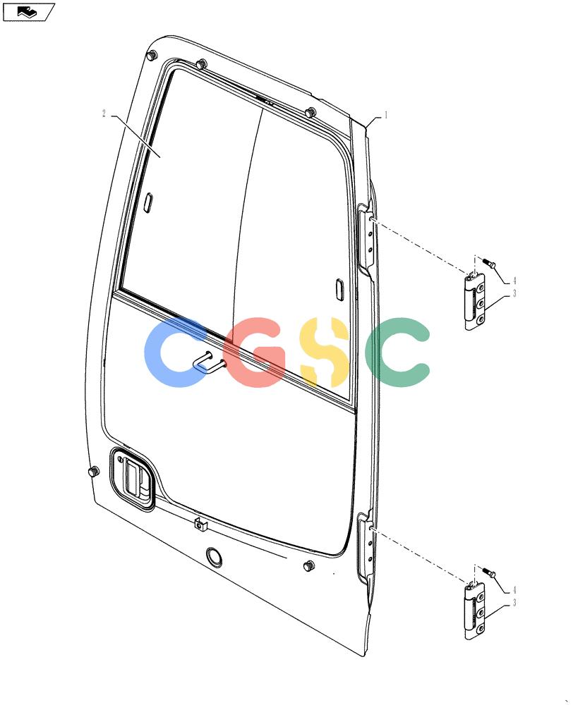 神钢零件查询(SK170 ACERA M-9) - CRAWLER EXCAVATOR - TIER 3 NON-REGULATED (1/12-12/13) (90.150.AB[11]) - CAB DOOR Kobelco