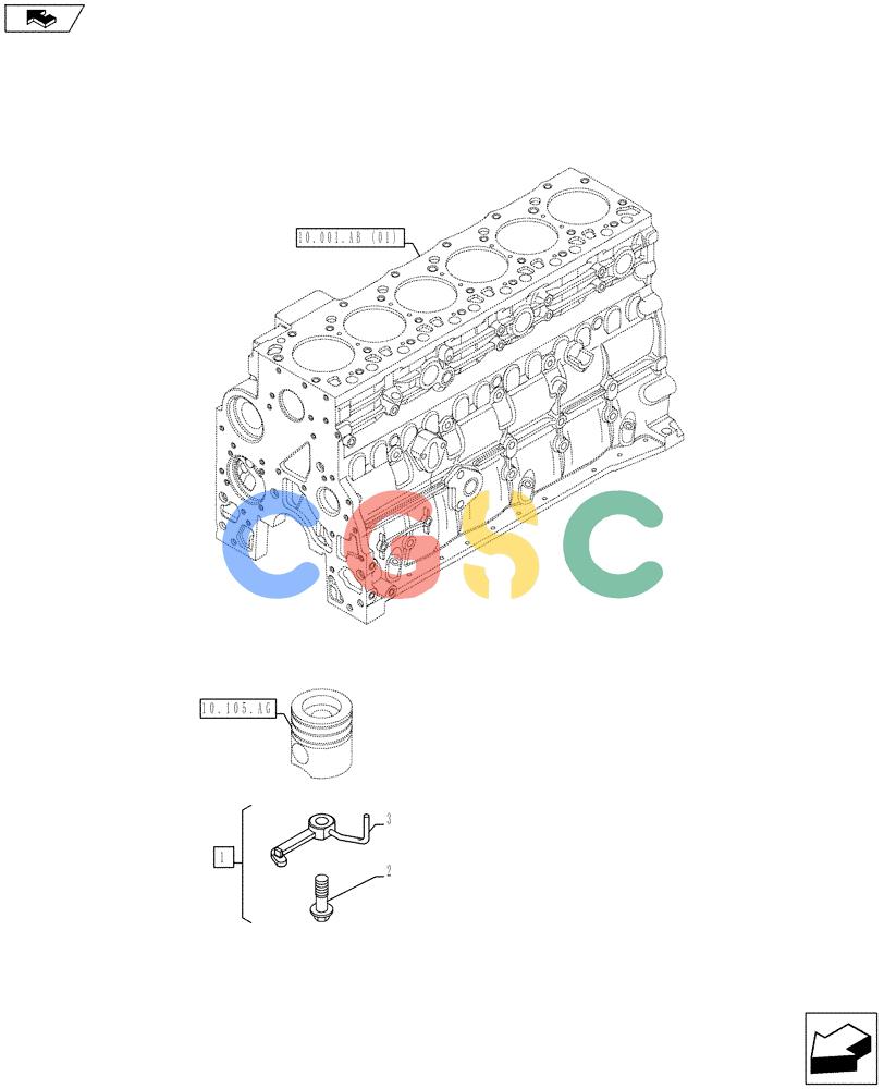 神钢零件查询(F4GE9684E J610) - ENGINE - 5801590403 - YN02P00117F1 (1/13-) (10.304.AR) - PISTON COOLING NOZZLE Kobelco