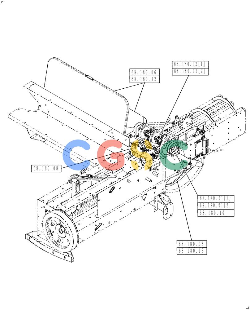 凯斯零件查询(SB541C) - SMALL SQUARE BALER (9/09-12/10) (00.000.68) - PICTORIAL INDEX, KNOTTER/WRAPPER Case Agriculture