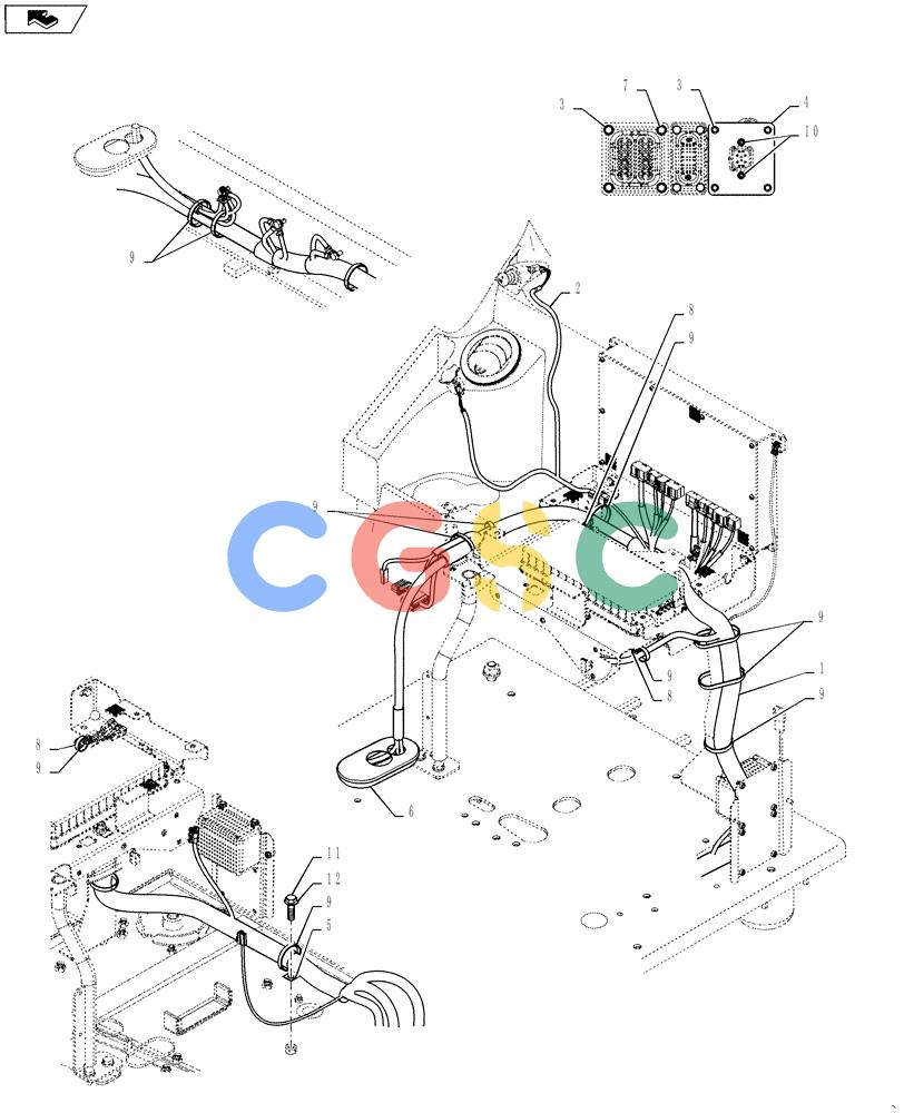 神钢零件查询(SK170 ACERA M-9) - CRAWLER EXCAVATOR - TIER 3 NON-REGULATED (1/12-12/13) (55.101.AC[04]) - HARNESS, ASSY, UPPER, CAB Kobelco