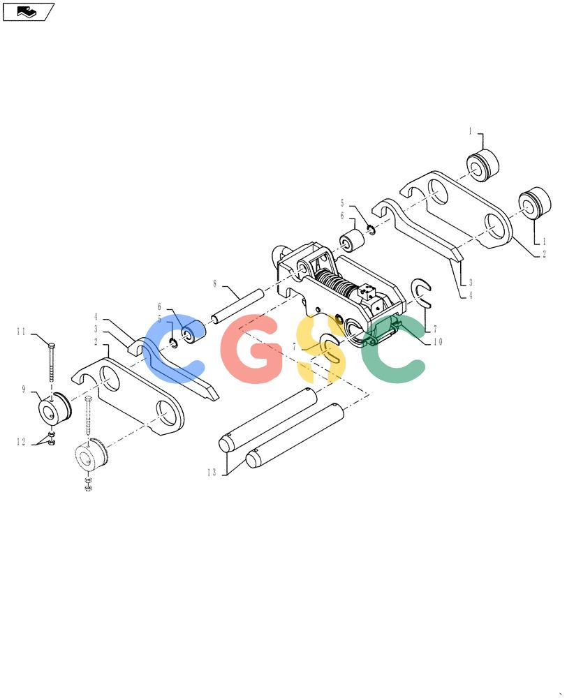 神钢零件查询(SK170 ACERA M-9) - CRAWLER EXCAVATOR - TIER 3 NON-REGULATED (1/12-12/13) (84.100.AD[08]) - QUICK COUPLER, ASSY (HENDRIX) Kobelco