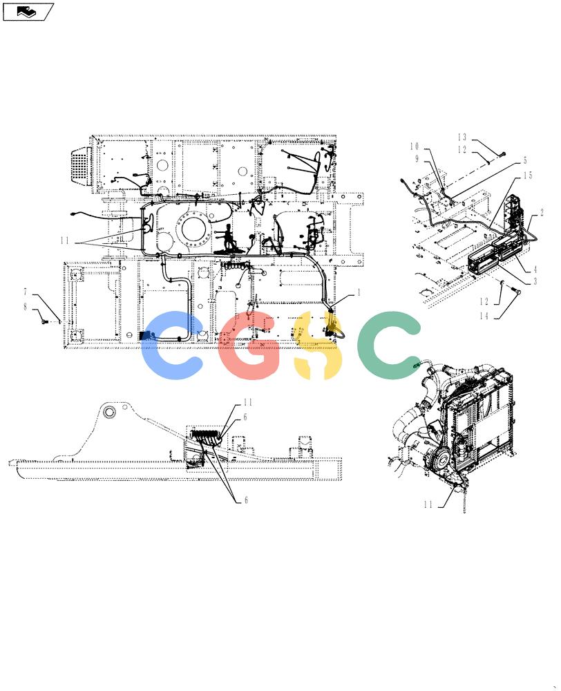 神钢零件查询(SK170 ACERA M-9) - CRAWLER EXCAVATOR - TIER 3 NON-REGULATED (1/12-12/13) (55.101.AC[01]) - HARNESS, ASSY, UPPER Kobelco