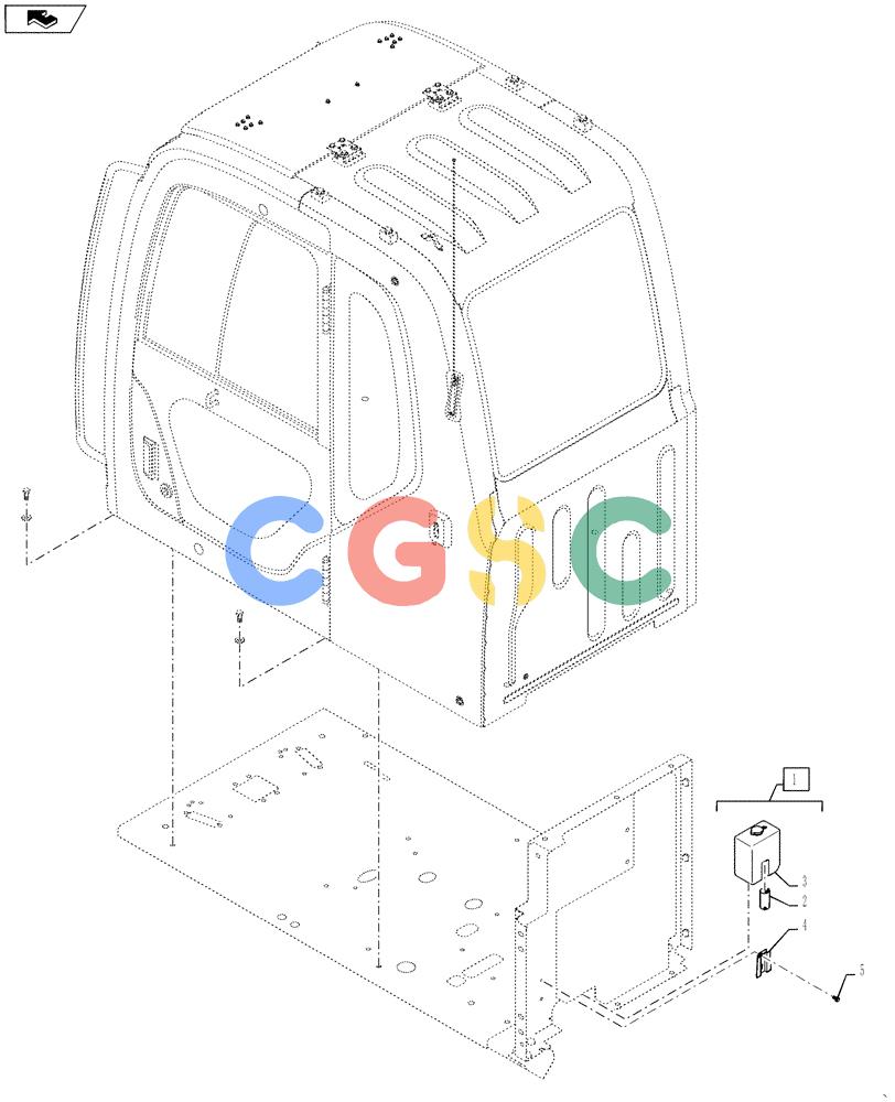 神钢零件查询(SK170 ACERA M-9) - CRAWLER EXCAVATOR - TIER 3 NON-REGULATED (1/12-12/13) (90.150.AB[15]) - CAB, WINDSHIELD WASH RESERVOIR Kobelco