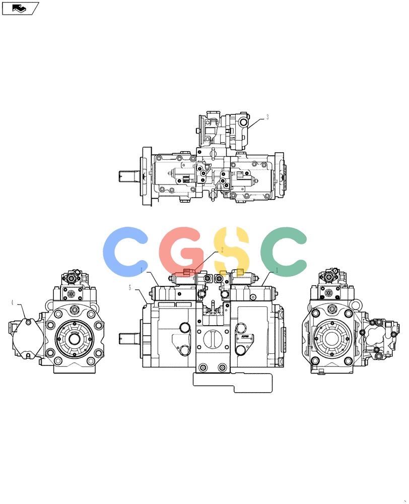 神钢零件查询(SK170 ACERA M-9) - CRAWLER EXCAVATOR - TIER 3 NON-REGULATED (1/12-12/13) (35.106.AN[01]) - HYDRAULIC PUMP, ASSY Kobelco