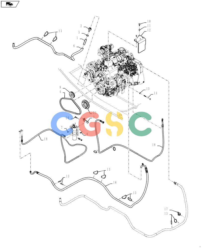 神钢零件查询(SK170 ACERA M-9) - CRAWLER EXCAVATOR - TIER 3 NON-REGULATED (1/12-12/13) (50.200.AB[02]) - AIR CONDITIONER Kobelco