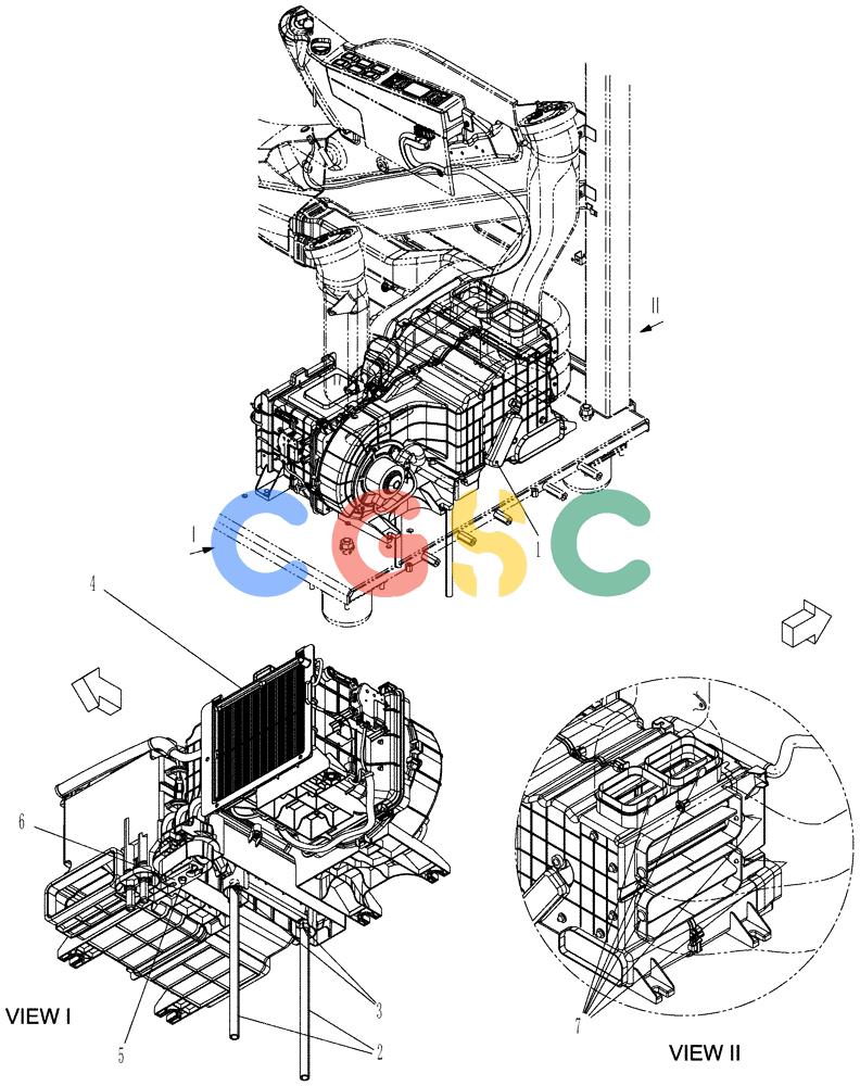 神钢零件查询(SK170 ACERA M-9) - CRAWLER EXCAVATOR - TIER 3 NON-REGULATED (1/12-12/13) (50.200.AB[04]) - AIR CONDITIONER Kobelco