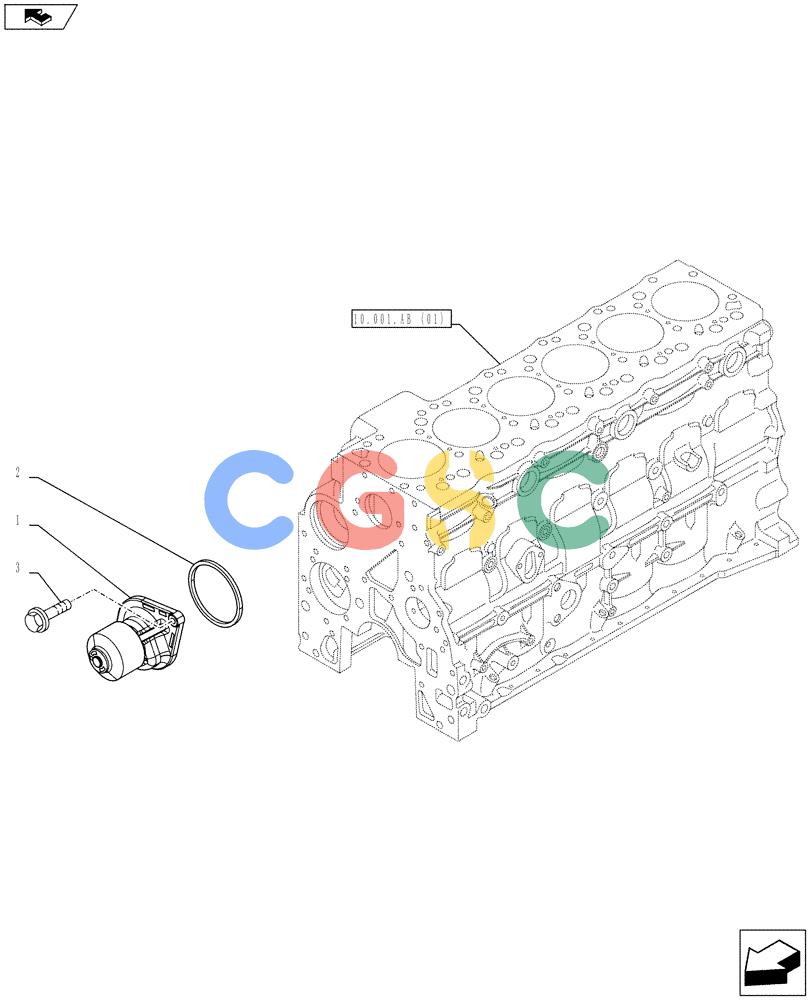 神钢零件查询(F4GE9684G J601) - ENGINE - 504375341 - 84250441 (7/13-) (10.400.BB) - WATER PUMP Kobelco