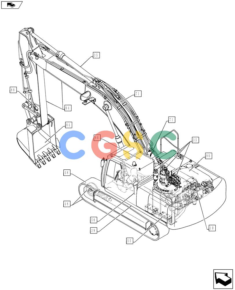 神钢零件查询(SK170 ACERA M-9) - CRAWLER EXCAVATOR - TIER 3 NON-REGULATED (1/12-12/13) (00.000.00) - PICTORIAL INDEX - MAIN SECTIONS Kobelco