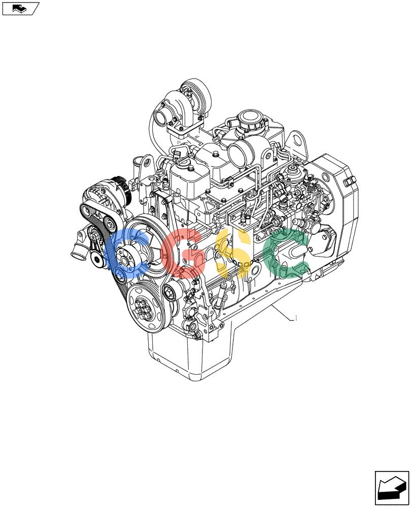 神钢零件查询(F4GE9484D J619) - ENGINE - 5801584504 - YM02P00020P1 (11/12-) (10.001.AD) - ENGINE Kobelco
