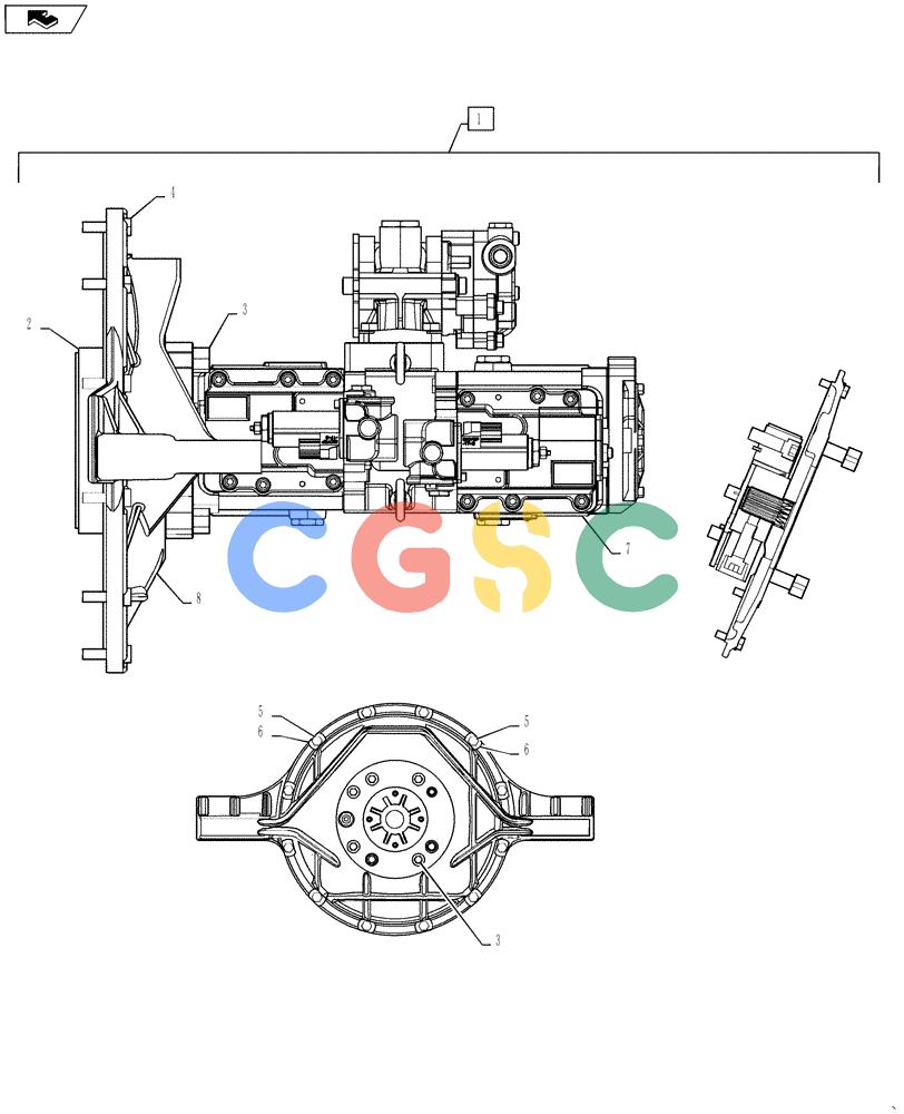 神钢零件查询(SK170 ACERA M-9) - CRAWLER EXCAVATOR - TIER 3 NON-REGULATED (1/12-12/13) (35.106.AN[00]) - PTO ASSY Kobelco