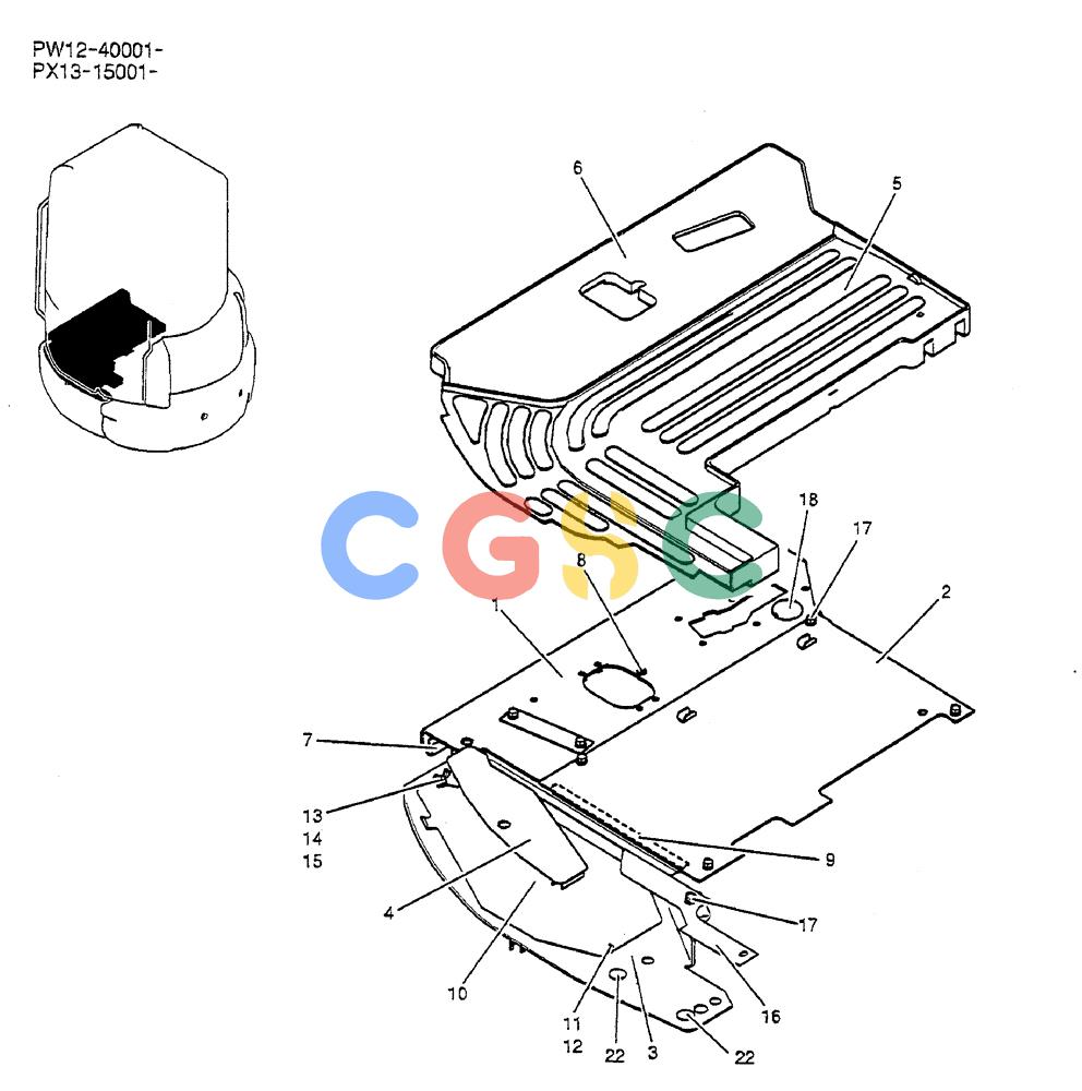纽荷兰零件查询(E35SR) - COMPACT CRAWLER EXCAVATOR ASN PX13-15001 (N6TN61732) (NA) (1/06-) (01-038) - PLATE GROUP, FLOOR (CAB) New Holland Constructuion