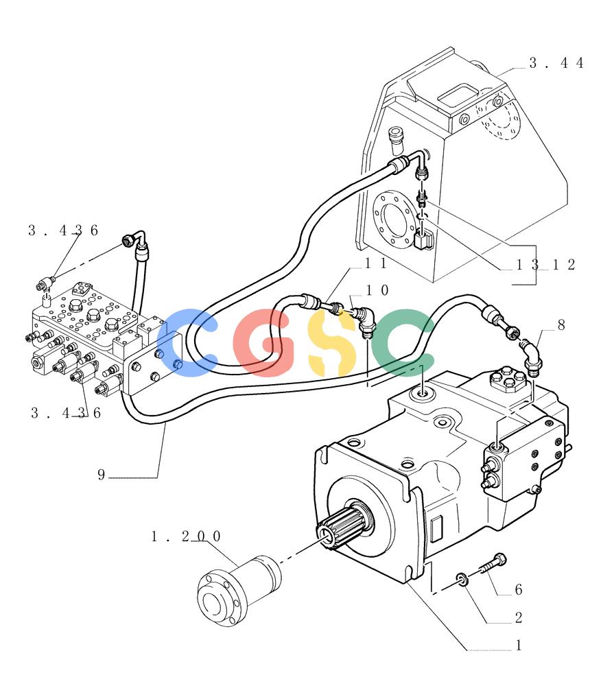 纽荷兰零件查询(DC180PS) - CRAWLER DOZER (11/00-) (3.435[02]) - EQUIPMENT PUMP - VERSION (02-03) New Holland Constructuion