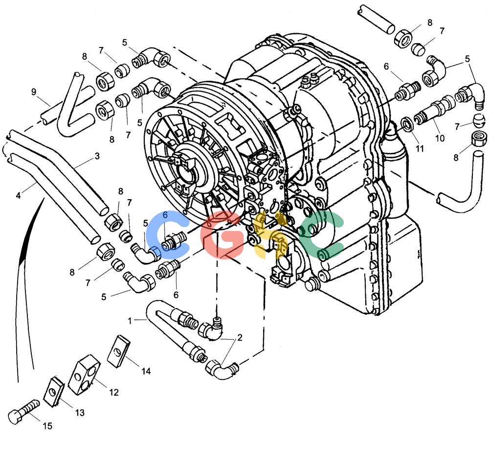 纽荷兰零件查询(AD250) - ARTICULATED DUMP TRUCK (7/01-) (1.211/1[32]) - GEARBOX TRANSFORMATION - RETARDER OPTION New Holland Constructuion