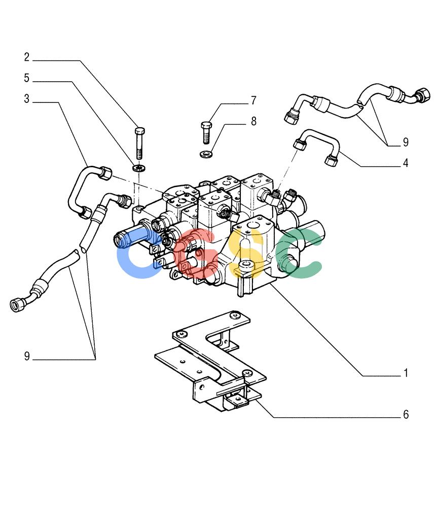 纽荷兰零件查询(FD255) - CRAWLER DOZER (N.A. VERSION) (7/95-) (3.436[01]) - EQUIPMENT CONTROL VALVE New Holland Constructuion