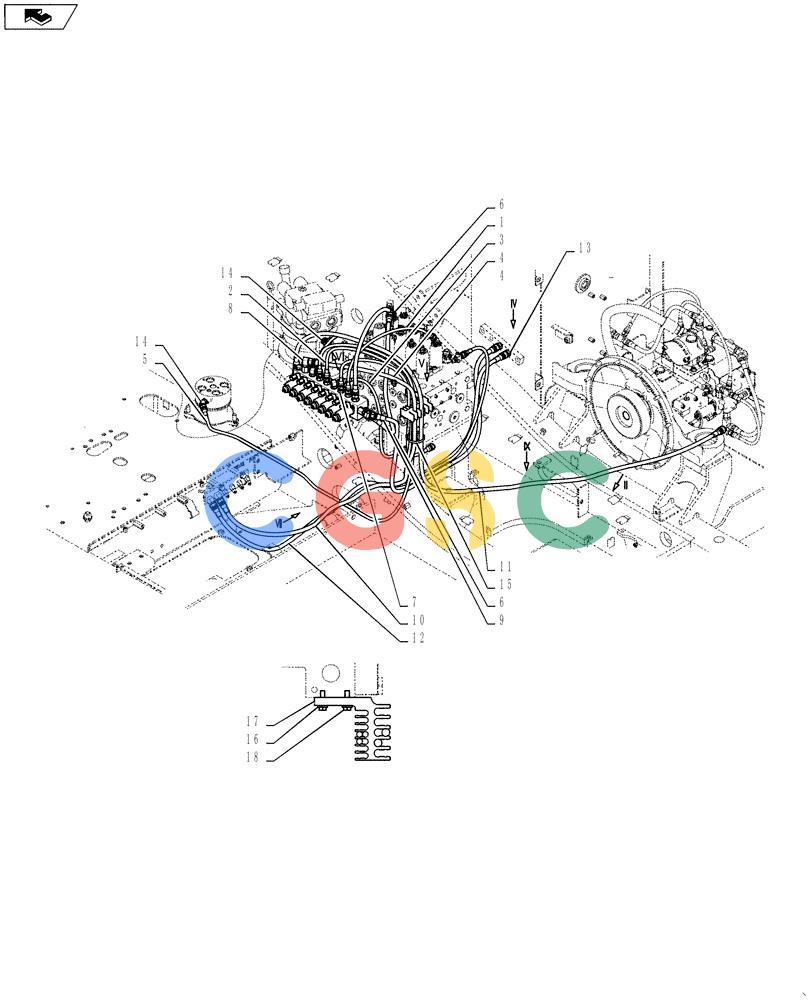 神钢零件查询(SK170 ACERA M-9) - CRAWLER EXCAVATOR - TIER 3 NON-REGULATED (1/12-12/13) (35.322.AW[03]) - CONTROL VALVE LINE Kobelco