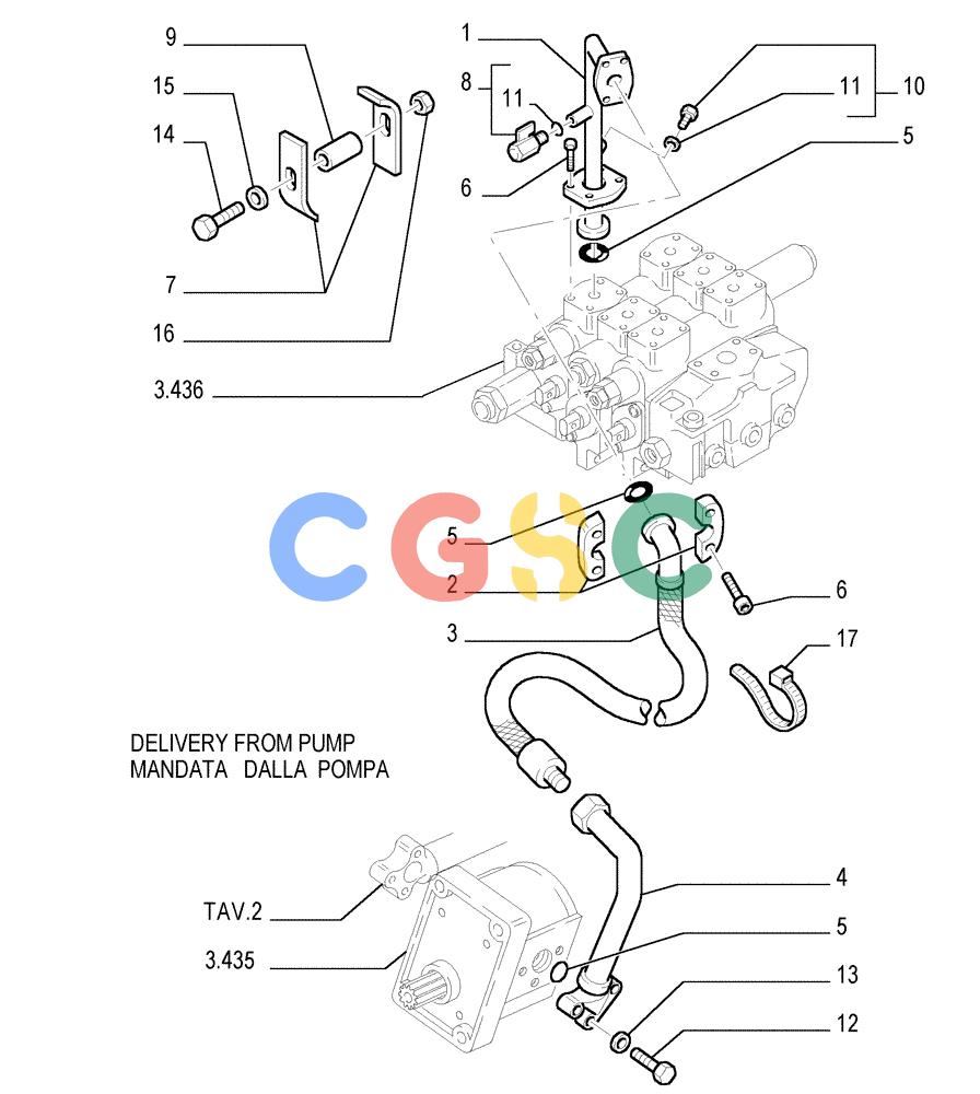 纽荷兰零件查询(FL145) - CRAWLER LOADER (N.A. VERSION) (11/98-) (3.434[01]) - HYDRAULIC SYSTEM PIPING New Holland Constructuion
