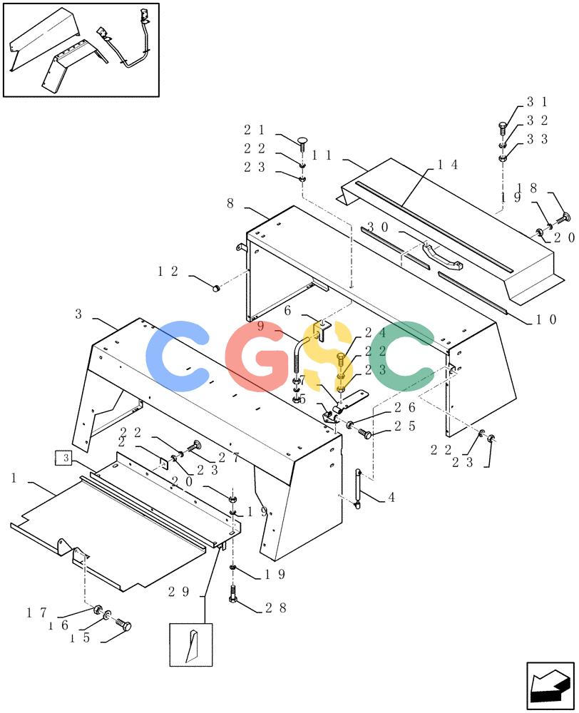 凯斯零件查询(LBX431S) - BIG RECTANGULAR BALER (6/01-12/03) (08.004[01]) - KNOTTER SHIELDS Case Agriculture