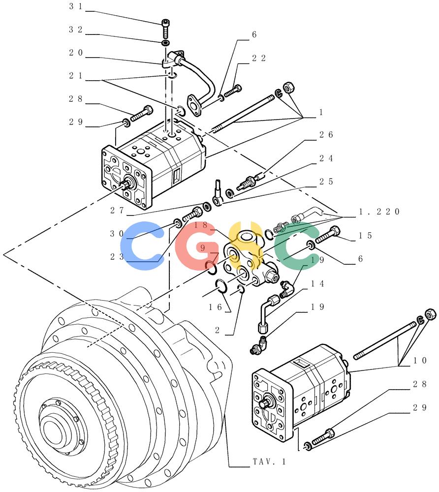 纽荷兰零件查询(DC150LT) - CRAWLER DOZER (6/00-) (1.200[03]) - UNIT TORQUE CONVERTER New Holland Constructuion