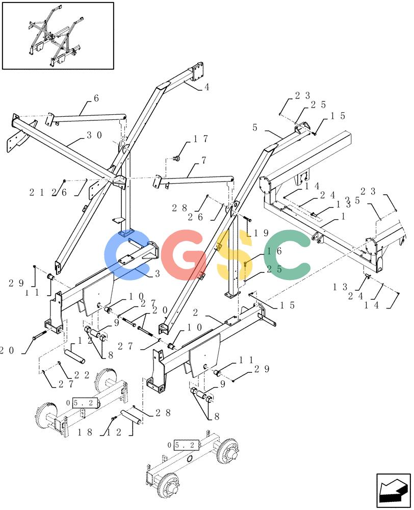 凯斯零件查询(RBX341) - SILAGE PACK ROUND BALER (3/03-12/05) (12.21[01]) - FRAME Case Agriculture