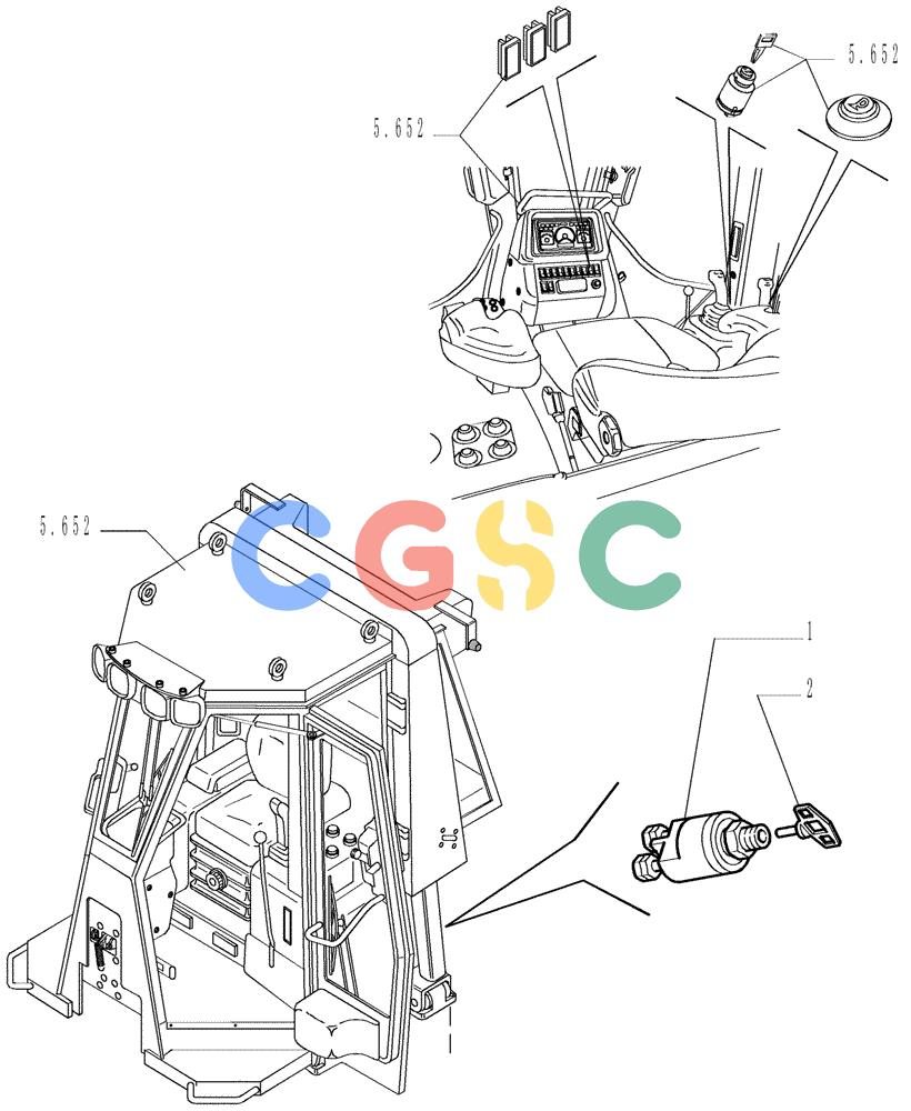 纽荷兰零件查询(DC150LT) - CRAWLER DOZER (6/00-) (6.712[01]) - ELECTRIC COMPONENTS - DASHBOARD New Holland Constructuion