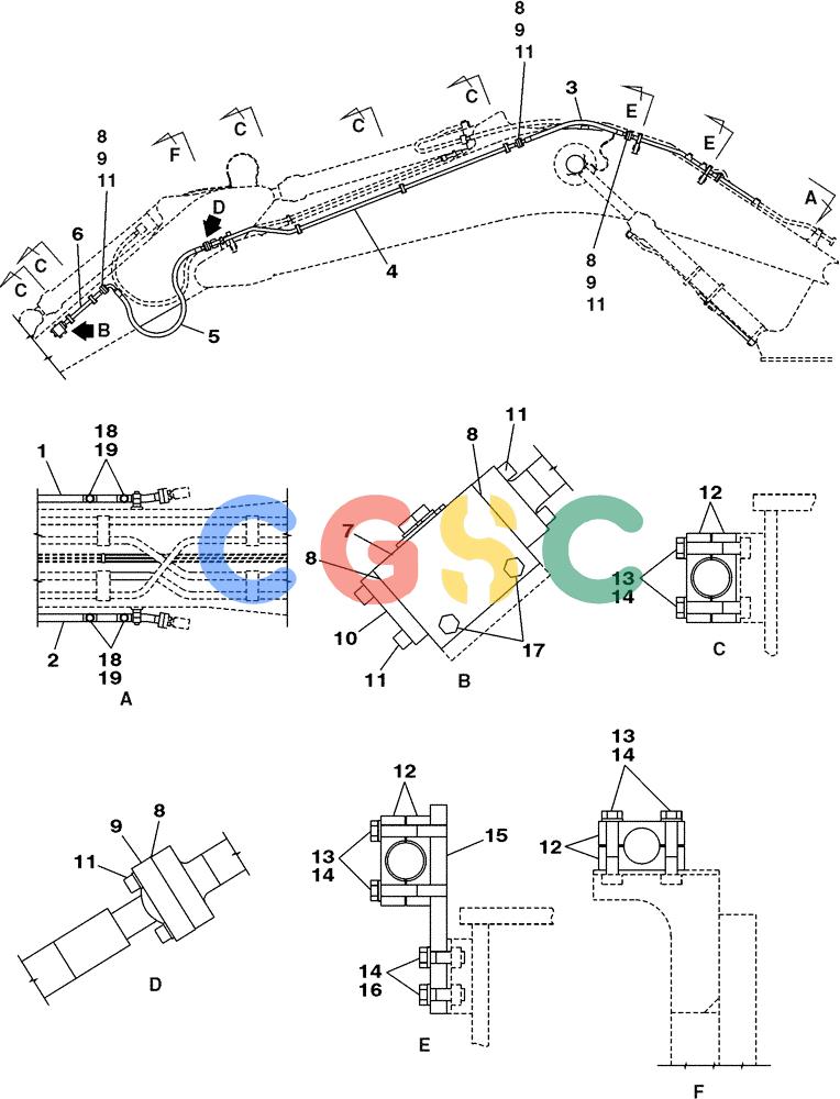 纽荷兰零件查询(E805) - CRAWLER EXCAVATOR (1/05-) (08-077-02[01]) - HYDRAULICS AUXILIARY ATTACHMENT New Holland Constructuion