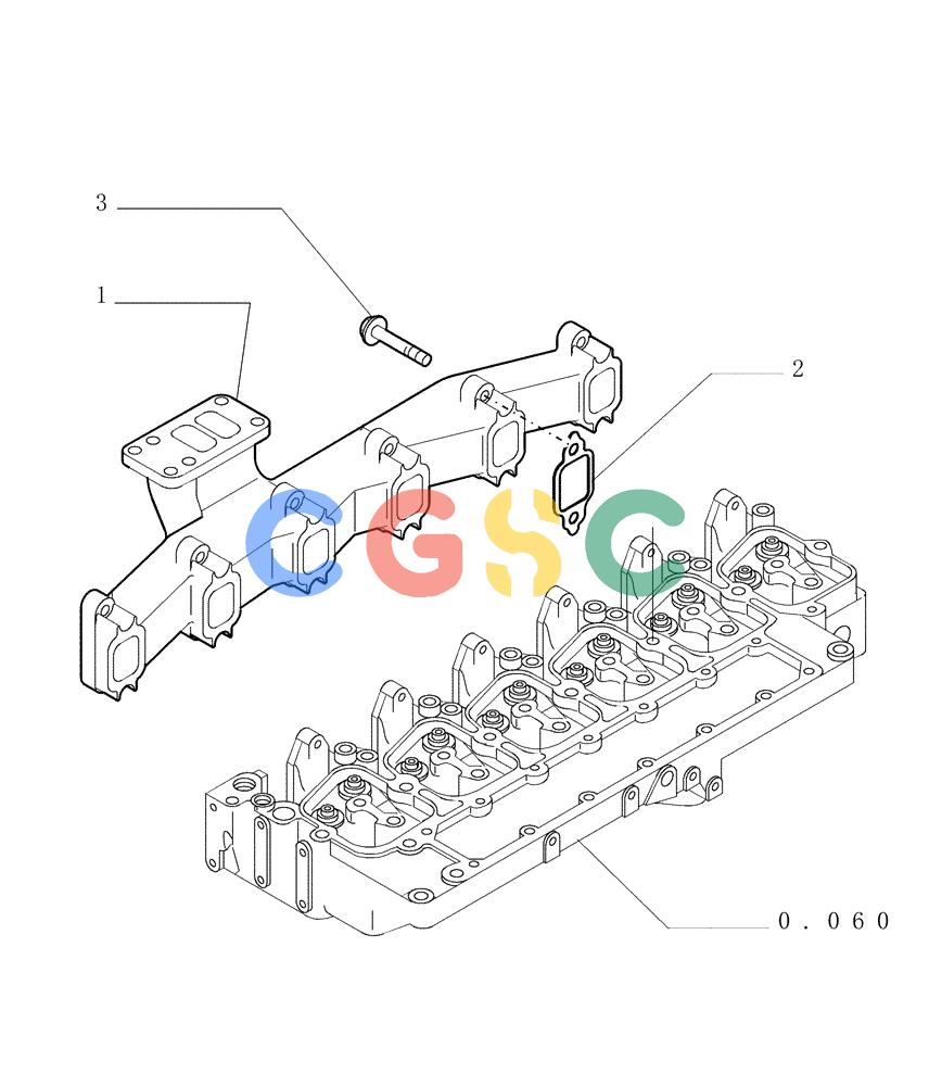 纽荷兰零件查询(DC150PS) - CRAWLER DOZER (0.077[01]) - EXHAUST MANIFOLD New Holland Constructuion