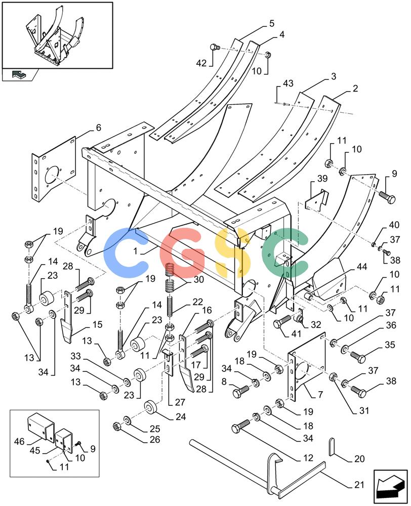 凯斯零件查询(LBX432R) - BIG RECTANGULAR BALER ''ROTOR CUTTER'' (3/03-12/08) (13.23[01]) - FEED CHAMBER Case Agriculture