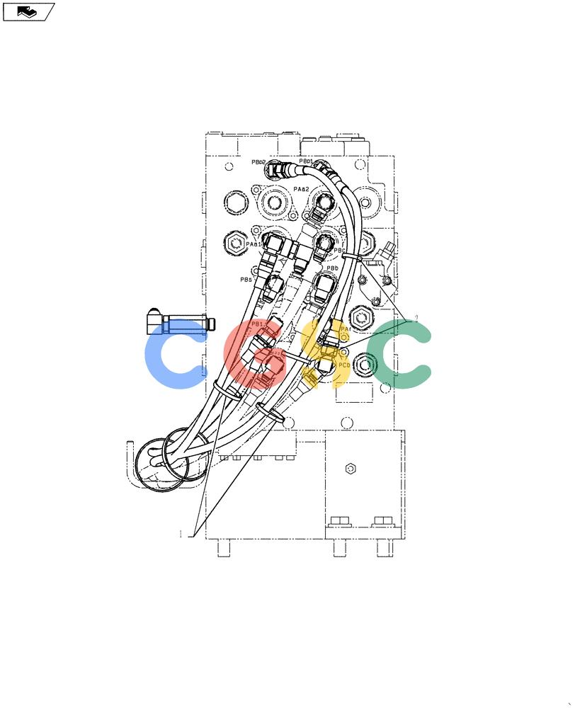 纽荷兰零件查询(E135BSRLC) - CRAWLER EXCAVATOR ASN YH06-08001 (01-026[03]) - CONTROL LINES, MAIN New Holland Constructuion
