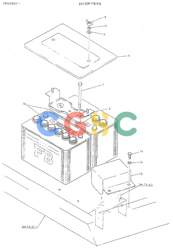 神钢零件查询(K905LC) - MARK II EXCAVATOR ASN YPU00001 (1/87-12/03) (05-014) - BATTERY ASSY Kobelco