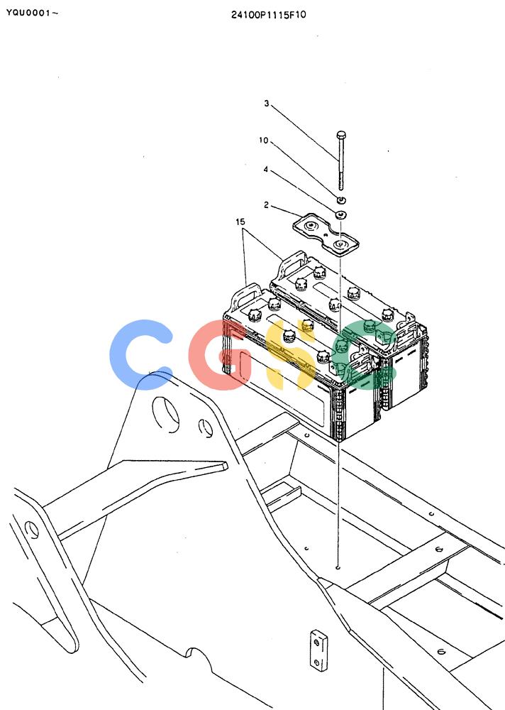 神钢零件查询(MD200BLC) - EXCAVATOR ASN YQU0001 (1/80-12/06) (05-013) - BATTERY ASSY Kobelco