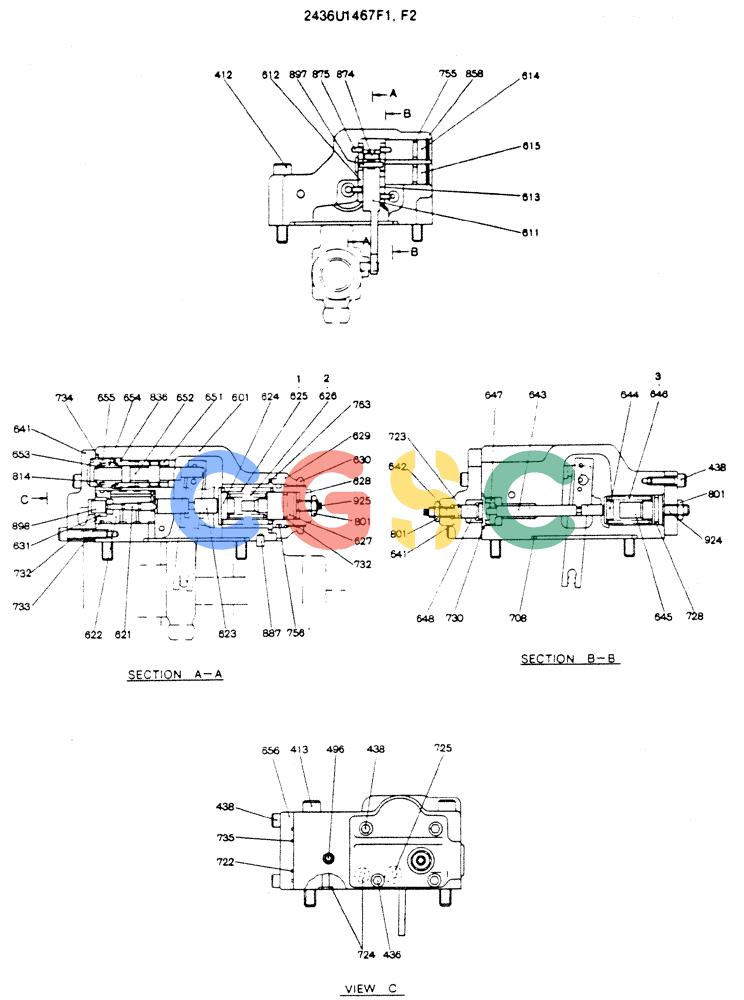 神钢零件查询(MD200C) - EXCAVATOR BTW YQU0701 - YQU2000 (1/80-12/06) (14-004) - REGULATOR ASSY (FRONT) Kobelco