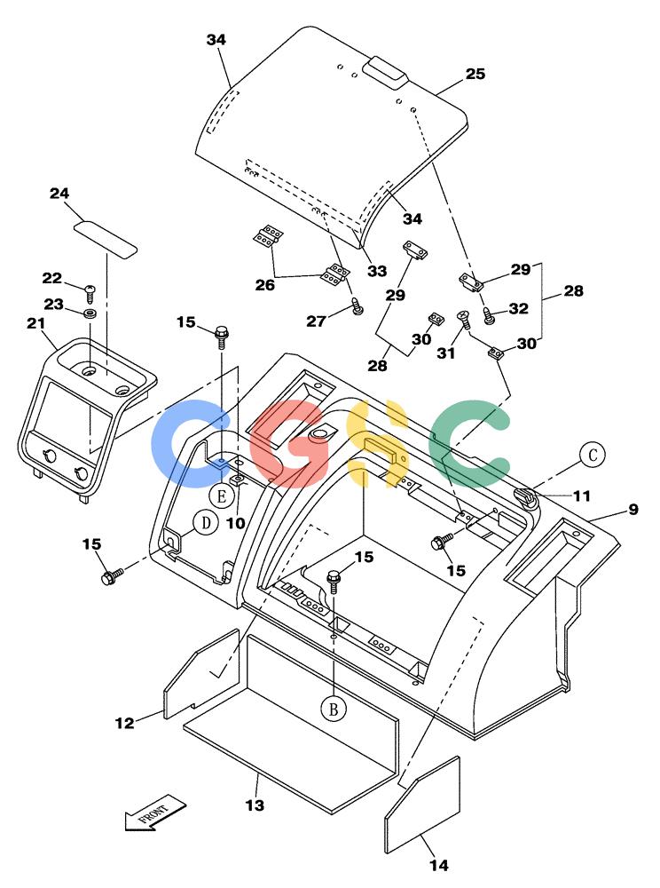 纽荷兰零件查询(E805) - CRAWLER EXCAVATOR TIER 3 (7/06-) (09-026-00[01]) - OPERATORS COMPARTMENT - BOX New Holland Constructuion