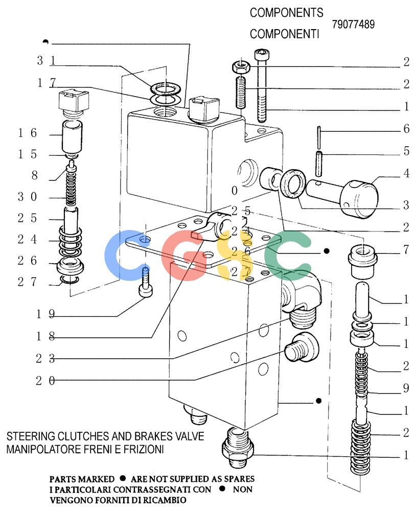 纽荷兰零件查询(FD145) - CRAWLER DOZER (N.A. VERSION) (10/98-) (2.304[06]) - BRAKE CONTROLS - STEERING CLUTCH New Holland Constructuion