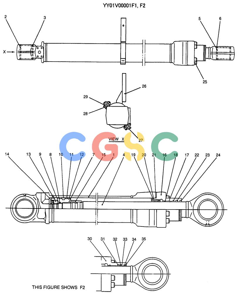 纽荷兰零件查询(E135SR) - CRAWLER EXCAVATOR ASN YY04-06254 (07-052) - CYLINDER ASSY, BOOM (L.H) New Holland Constructuion