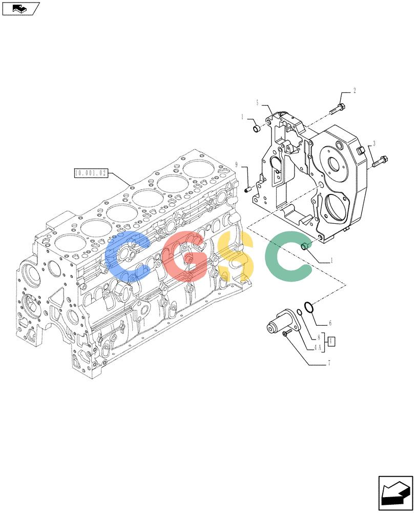 神钢零件查询(F4GE9684B J605) - ENGINE 5801385851 - 84369828 (1/13-) (10.106.03) - CRANKCASE COVERS (504035016) Kobelco
