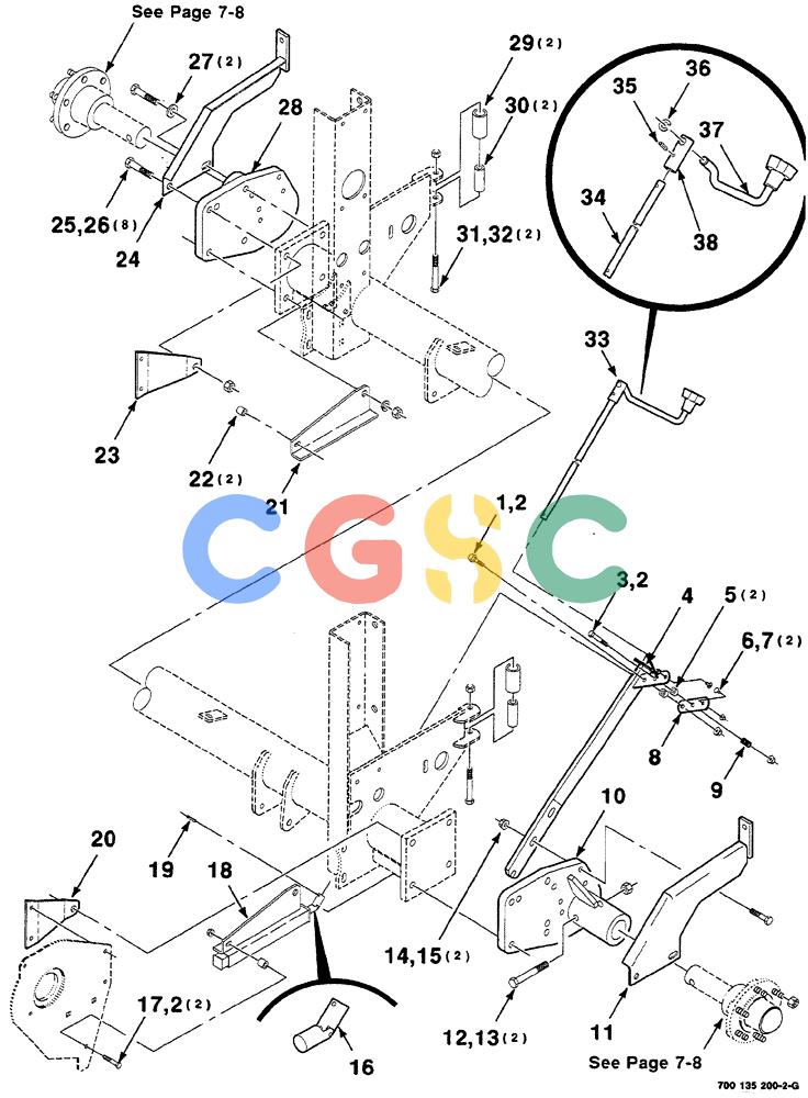 凯斯零件查询(RS561A) - CASE IH ROUND BALER (1/99-12/00) (7-006) - MAINFRAME, AXLE AND PICKUP CRANK ASSEMBLIES Case Agriculture