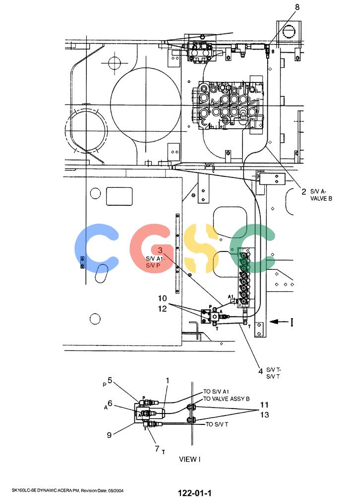 神钢零件查询(SK160LC-6E) - DYNAMIC ACERA EXCAVATOR 08/2004 ASN YM03U0523 (8/04-12/07) (01-031) - CONTROL LINES - VALVE, P/N YM64H00030F1, F2 Kobelco