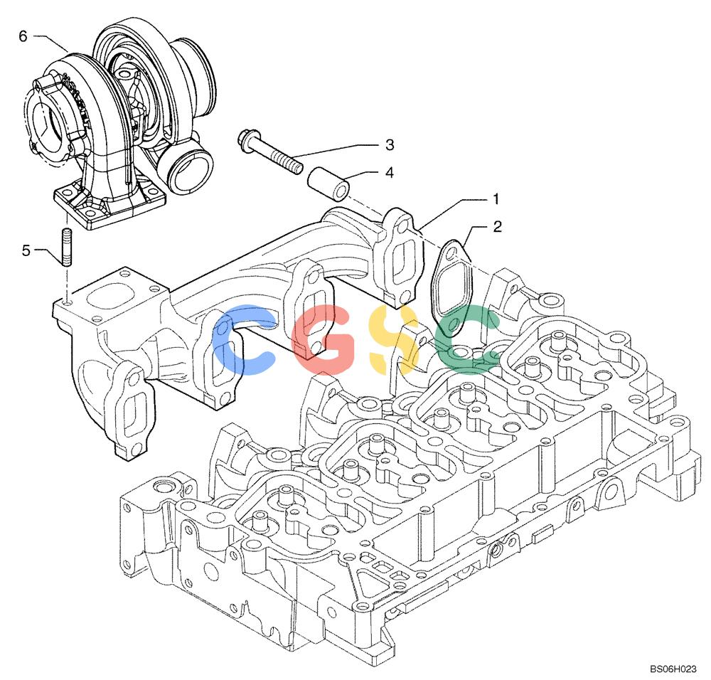纽荷兰零件查询(D75) - CRAWLER DOZER - NA (1/06-) (02-21) - MANIFOLD - EXHAUST New Holland Constructuion