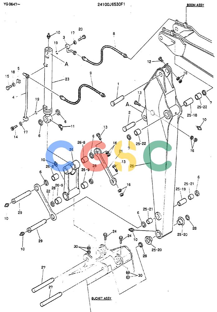 神钢零件查询(MD180LC) - EXCAVATOR ASN YG0647 (1/80-12/06) (07-003) - ARM ASSY, 2.9M Kobelco