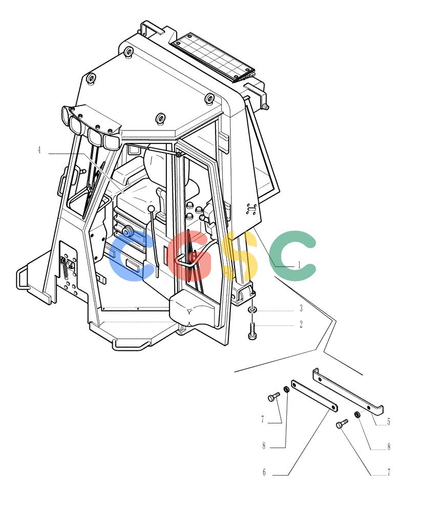 纽荷兰零件查询(DC150.B) - CRAWLER DOZER TIER 2 (3/03-) (9.653[01]) - ROPS CAB WITH CONDITIONER - OPTIONAL CODE 784110171 New Holland Constructuion