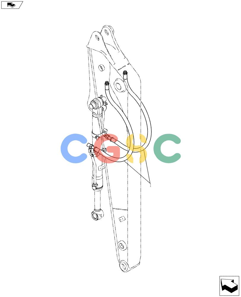 纽荷兰零件查询(E80BMSR) - COMPACT CRAWLER EXCAVATOR ASN LF06-04501 (NBTA18037) (03-029[00]) - HYDRAULIC LINES, ARM 2.13M New Holland Constructuion