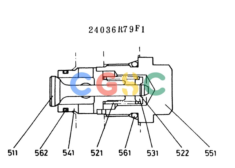 神钢零件查询(K909LC) - MARK II EXCAVATOR ASN LL1488 (1/87-12/03) (11-050) - CHECK VALVE ANTI (24036R79F1) Kobelco