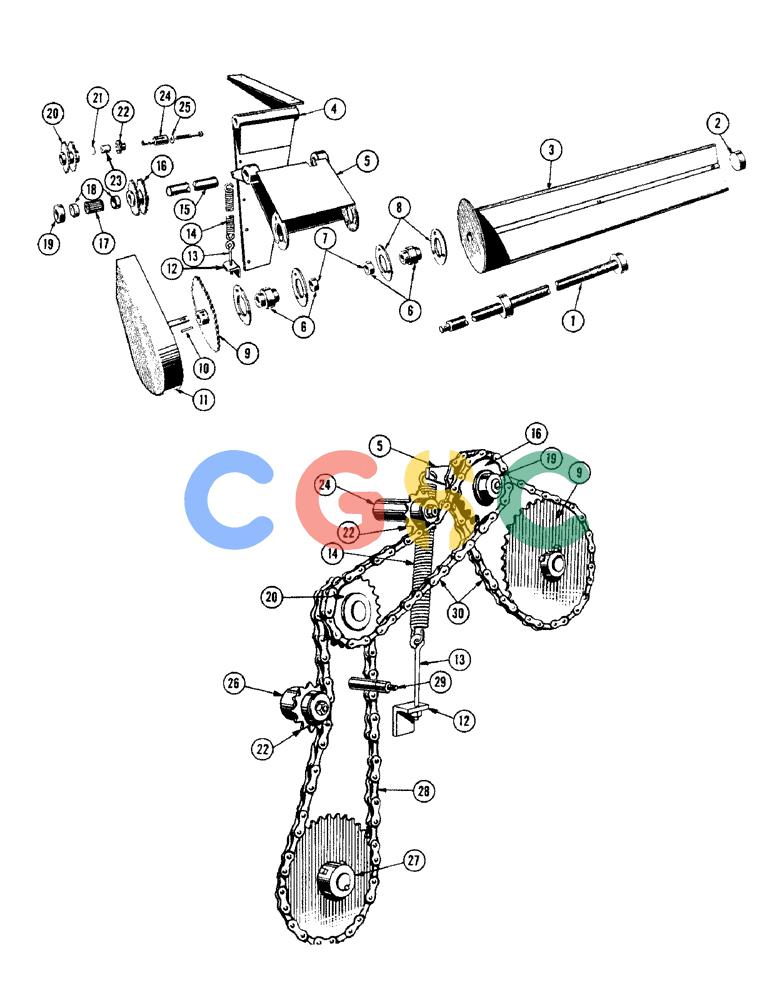 凯斯零件查询(133) - CASE TWINE TIE RECTANGULAR BALER (1/57-12/62) (62) - FEEDER ASSIST ATTACHMENT Case Agriculture