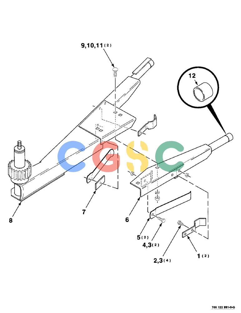 凯斯零件查询(8465T) - CASE IH ROUND BALER W/TRACTOR HYDRAULICS (1/91-12/97) (6-08) - DUAL TWINE ARM ASSEMBLY Case Agriculture