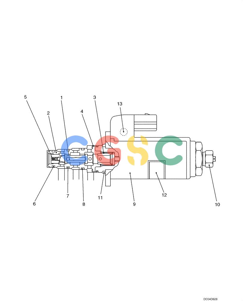 纽荷兰零件查询(EH130) - CRAWLER EXCAVATOR (3/04-) (08 -56[00]) - VALVE ASSY, SOLENOID (YT35V00005F1) New Holland Constructuion