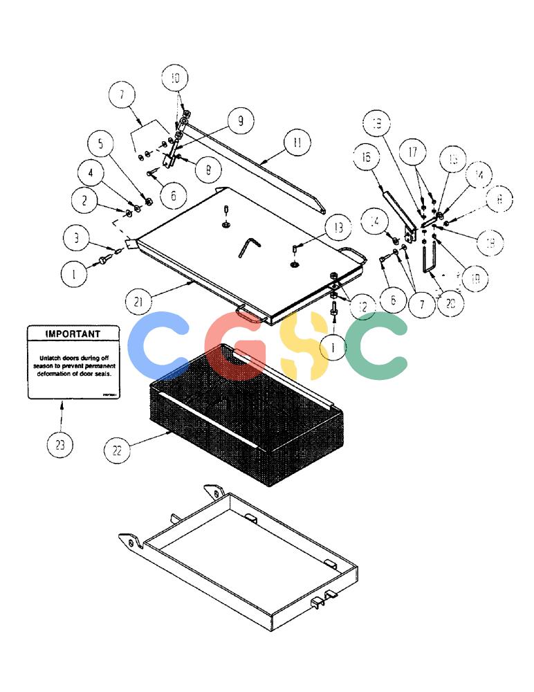 凯斯零件查询(3503) - CONCORD AIR SYSTEM (1/96-12/00) (E46) - TOP DOORS AND PRODUCT BASKETS Case Agriculture