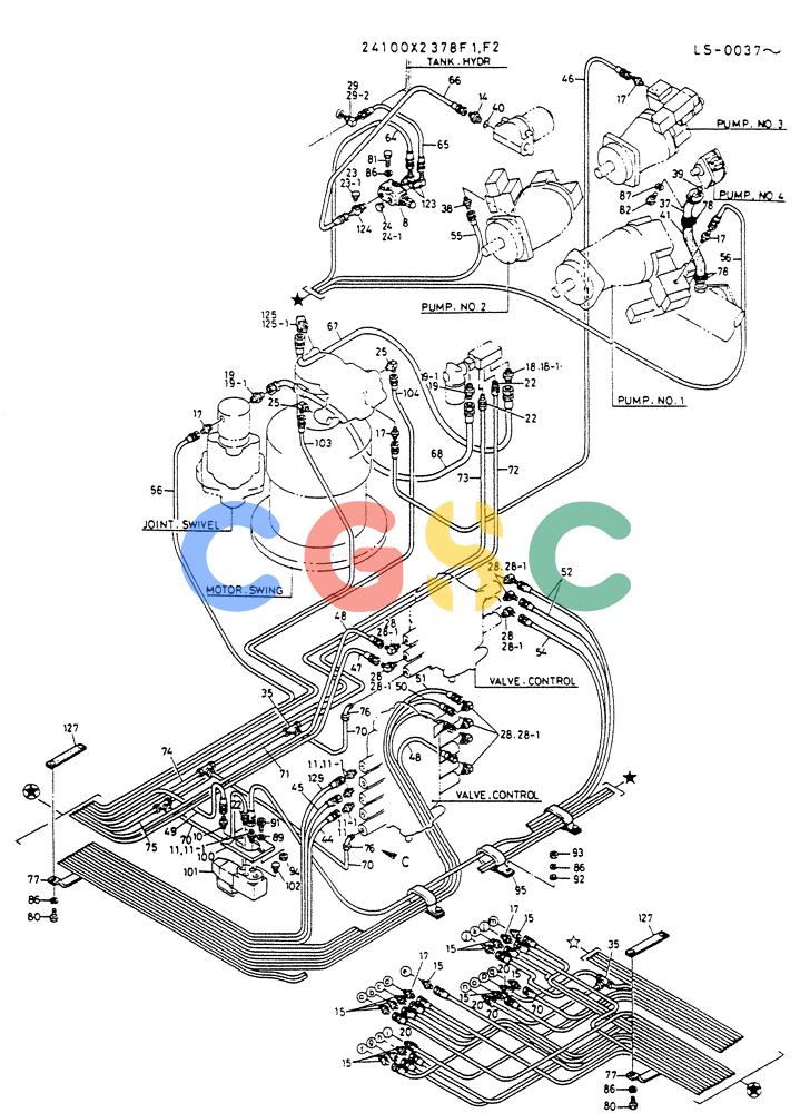 神钢零件查询(K916LC) - EXCAVATOR ASN YS0119 (1/87-12/03) (03-010[02]) - REMOTE CONTROL ASSY (NEW WRIST CONTROL TYPE) (P/N 24100X2378F1,F2) Kobelco