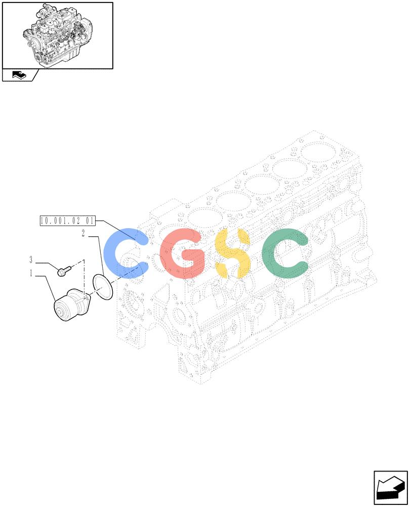 神钢零件查询(F4GE9684R J603) - ENGINE - 504369116 - 84190728 (1/08-12/12) (10.402.02) - WATER PUMP (2852293) Kobelco